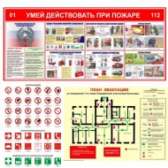 Пожарная полиграфическая продукция, пожарные стенды, плакаты, знаки, журналы, планы эвакуации при пожаре