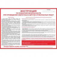 Плакат Инструкция по пожарной безопасности, А3, А2