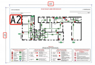 Изготовление плана эвакуации на фотолюм пленке или пластике. Формат А2